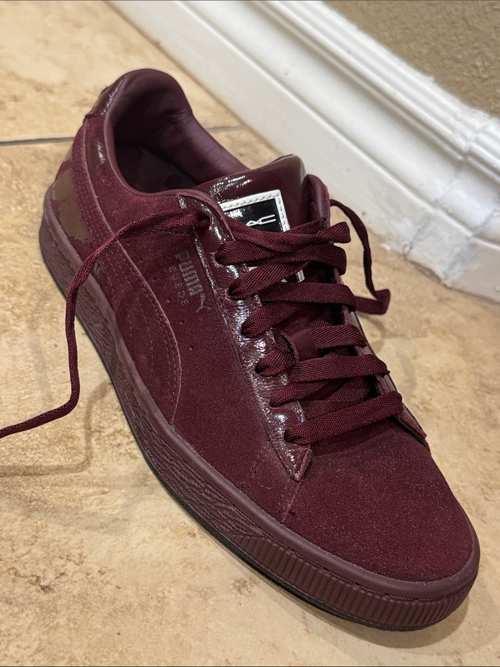 Puma Women’s Low-Top Sneakers in Burgundy 7.5